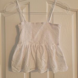 Love Tree white eyelet tank